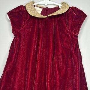 First Impressions Baby Girl Infant Christmas Dress Red Gold Velvet